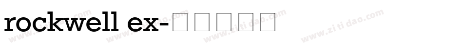 rockwell ex字体转换